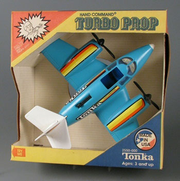 Fig 18. Hand Command Turbo Prop, 1989. This toy, designed by a retired US Navy engineer, is highly simplified into a schematic miniature. Courtesy of The Strong, Rochester, New York, USA.