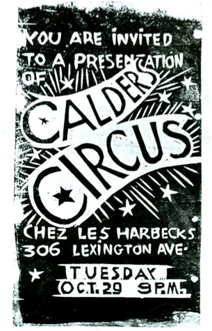 Calder’s Circus Invitation. 1929. Ink on paper. 