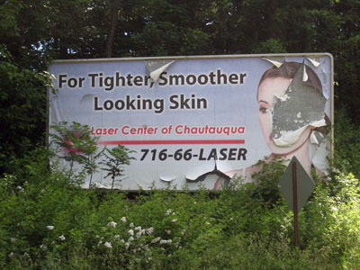 Laser Face billboard photo